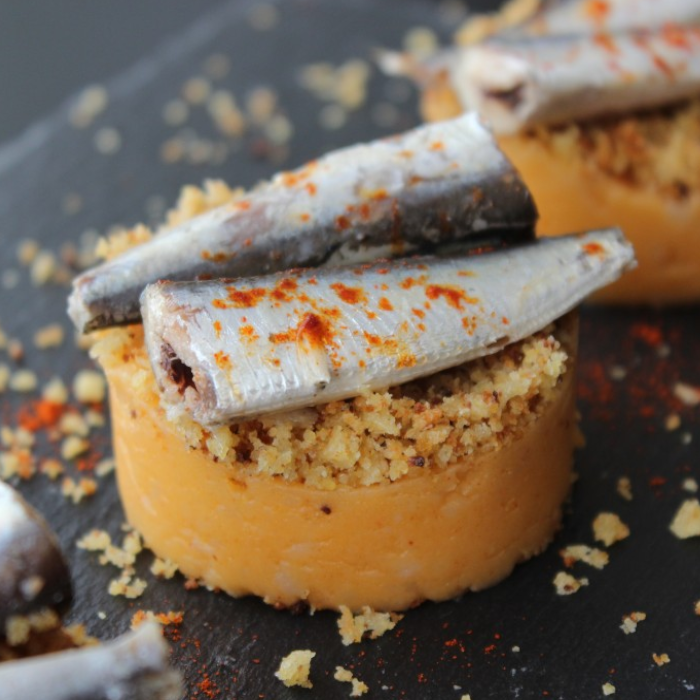 Sardine on delicate Mashed Potatoes