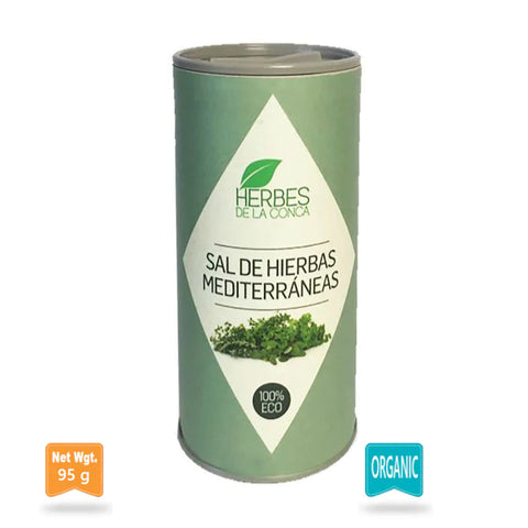 Salt with Mediterranean Herbs Plastic Free H. de la Conca 95 g Dispenser|Sal de Hierbas Mediterráneas plastic-free