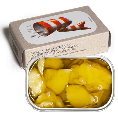 Codfish in Olive Oil and Garlic JOSE Gourmet 120g Tin