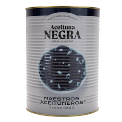 Black Olives Whole 160/180 Maestros|Aceitunas Negras Enteras 160/180 Maestros