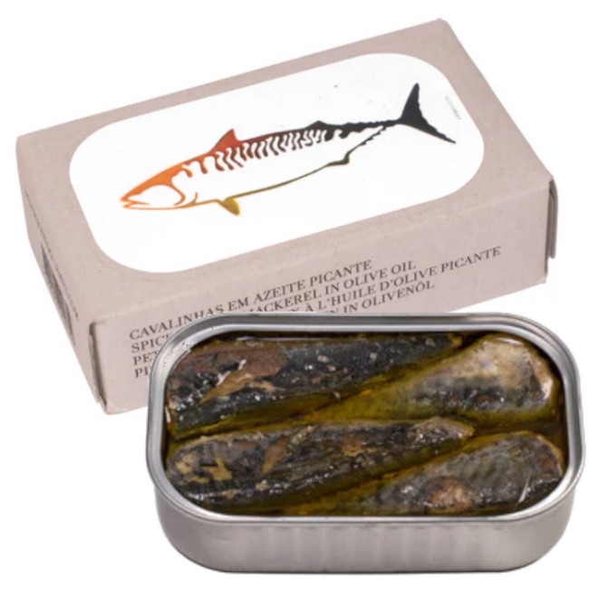 Spiced Small Mackerel in Extra Virgin Olive Oil JOSE Gourmet 120g Tin