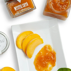 Organic Peach Jam Extra Lorusso 305g Glass Jar | Mermelada de Melocoton Ecologica Extra Lorusso 305g