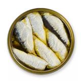 Smoked Sardines in Olive Oil Xeito 10-15 Pc. La brujula 130g | Sardinas Ahumadas en Aceite de Oliva Xeito 10-15 La Brújula 130 g