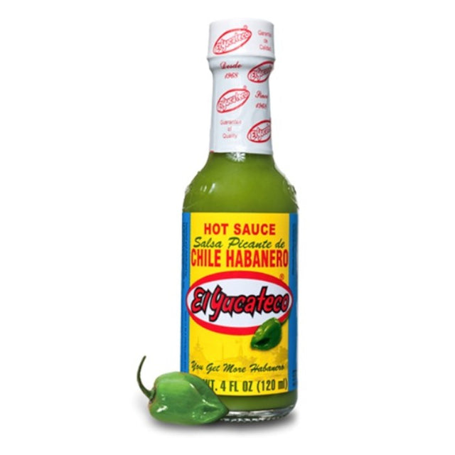 Hot Chili Green Habanero Sauce El Yucateco 120ml Glass Jar