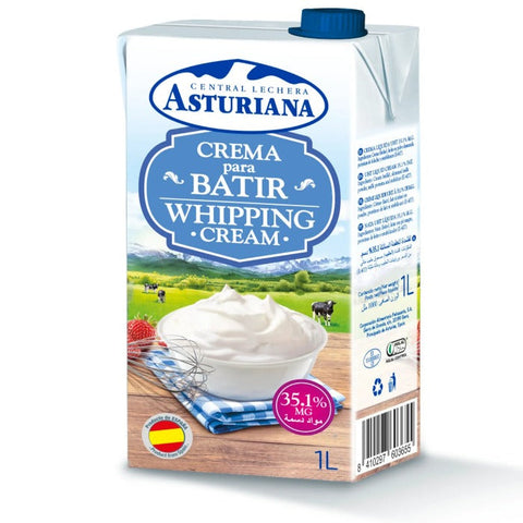 Whipping Cream 35.1% Fat Central Lechera Asturiana 1L Tetrabrick | Nata para montar 35,1% Grasa Central Lechera Asturiana 1L Tetrabrick