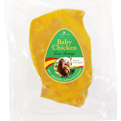 Frozen Boneless Baby Chicken Free Range Corn Fed Aprox. 300g | Pollo baby de corral deshuesado aprox. 300g