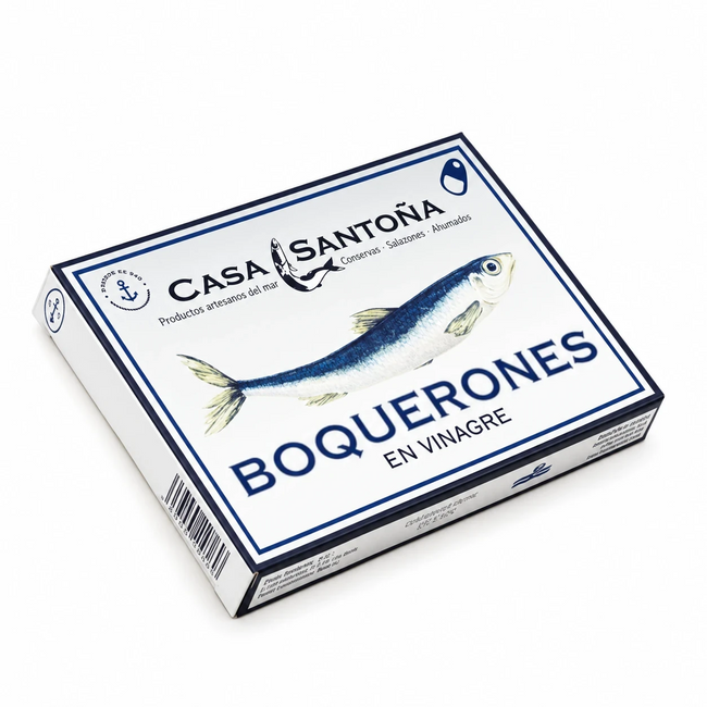 White Anchovies in Vinegar Casa Santona 100g (8-10 Fillets) | Boquerones en Vinagre Casa Santona 100g (8-10 Fillets)