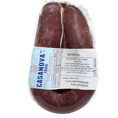 Catalan Black (Blood) Sausage 300g | Butifarra Negra Casanovas 300g