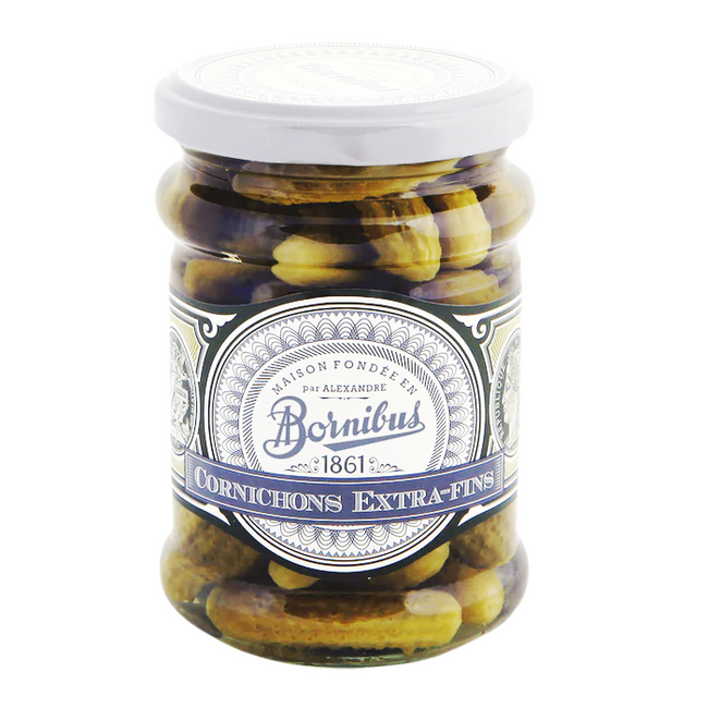 Pickled Gerkins Extra Fine  Bornibus 240g Glass Jar | Pepinillos en Vinagre Bornibus 240g