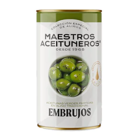 Marinated Green Crushed Olives Embrujos Maestros A.  | Aceituns Marinadas Embrujos Maestros A.