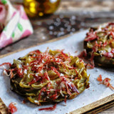 Frozen Artichoke Flower Confit Caprichos del Paladar 6 pcs x 50g Tray | Flor de Alcachofa Confitada con AOVE Congelada  6Pc x 50g