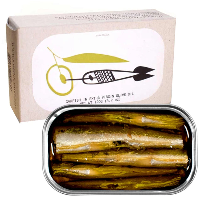 Garfish in Extra Virgin Olive Oil JOSE Gourmet 120g Tin | Aguja en Aceite de Oliva Virgen Extra JOSE Gourmet 120g Tin
