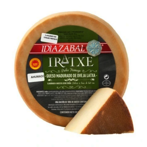 Smoked Idiazabal DOP Cured Cheese Iratxe 375g Approx. | Idiazabal Ahumado DOP Iratxe 375g aprox.