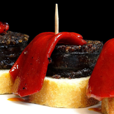 Black Morcilla with Piquillo Pepper - A classic| Morcilla Burgos con Pimientos del Piquillo