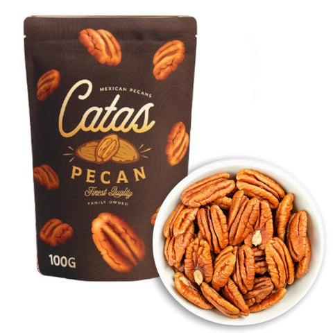 Peeled Mexican Pecans Catas 100g  Bag | Nueces Pecanas Mexicanas Peladas 100 g