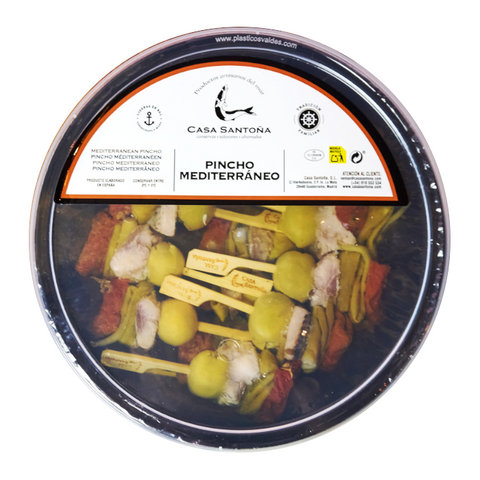 Skewer Mediterranean with Smoked Sardine Casa Santona 240g (8 pcs) Terrine | Pincho Mediterraneo con Sardina Ahumada 240g (8 Pcs)
