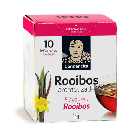 Rooibos Vanilla Infusion Carmencita 15g (10 Teabags) Box | Infusión Rooibos Vainilla Carmencita 15g (10 Bolsitas) Caja
