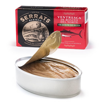 White Tuna Belly in Olive Oil Serrats 115g Tin
