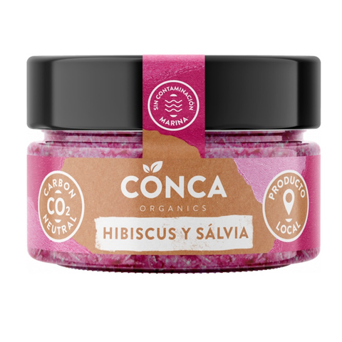 Salt Flakes with Hibiscus and Sage|Escamas de Sal con Hibiscus y Salvia