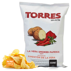 Torres Potato chips with Hot smoked Paprika|Patatas Fritas Torres al Pimentón de La Vera Picante
